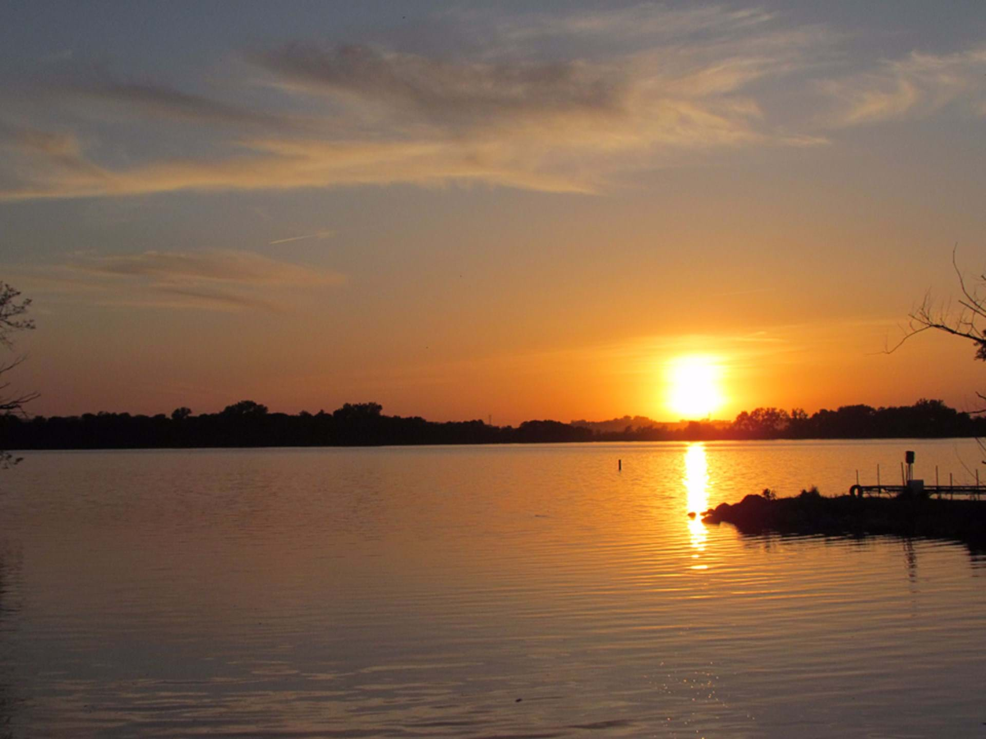 Sunset over Silver Lake.